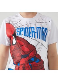 Resim Spider Man D4757-3 Çocuk Beyaz Pijama 