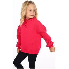 Resim Toontoy Kız Çocuk Nakışlı Sweatshirt Koyu Fuşya 