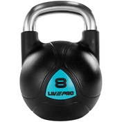 Resim LP8040 8 KG PU Müsabaka Siyah Kettlebell Livepro