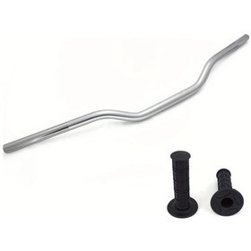 Resim Hightower Gümüş Siyah Honda Yamaha Crf Kxf Klx Drz İçin 22mm Düşük Gidon Seti 