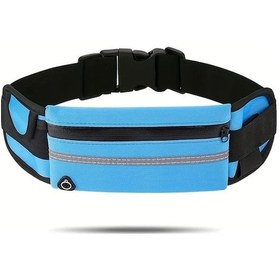 Resim Chuangyinshop Mavi Renk 5 Farklı Seçenek Outdoor Spor Bel Çantası Büyük Kapasiteli Unisex Koşu Bisiklet Mavi 