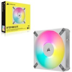 Resim Corsair iCUE AF120 RGB Elite Beyaz PWM Kasa Fanı 
