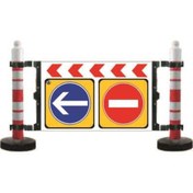 Resim Hayat Trafik Dubalı Uyarı Levhalı Bariyer 181 x 120 cm Sağ Yön - Dikkat 