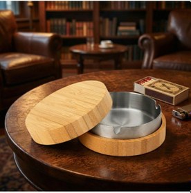 Resim Konyax Bambu Kapaklı Küllük 