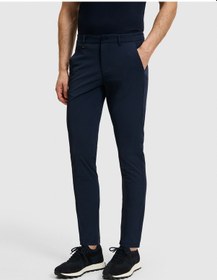 Resim Cacharel Lacivert Slim Fit Beli Lastikli Kanvas Pantolon 