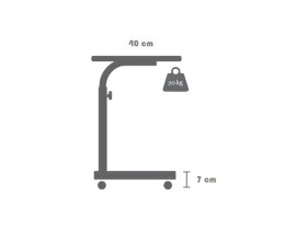 Resim servetavcı Bambu Yükseklik Ayarlı Laptop ve Tablet Sehpası Çalışma Masası - Atlantik Çam 70X40 (Tekerlekli) 