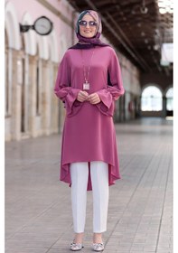 Resim Raika Moda Feryal Büyük Beden Pantolon Tunik Tesettür Takım Gülkurusu 