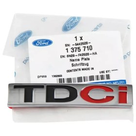 Resim Ford Connect 2003-2008 Ön Panjur TDCI Yazısı Orijinal Ürün 6N29F42528HA 