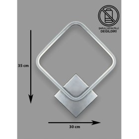 Resim Kira Aplik Modern Tasarım Gri Renk Gün Işığı Ledli Banyo - Mutfak - Salon LED Duvar Aplik 