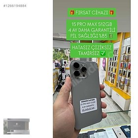 Resim Apple iPhone 15 Pro Max İkinci El TR | 512 GB | Natürel Titanyum 