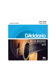 Resim D'addario Ej11 Akustik Gitar Tel Seti. 80/20 Bronze. Lıght Gauge. 
