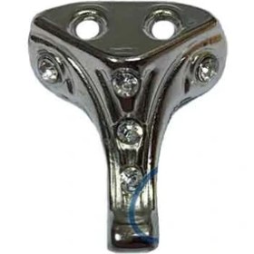 Resim Taşlı Ahşap Sandık Ayağı, Kutu Ayak 2,5 cm - Nikel, 100 Adet 