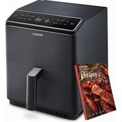 Resim Cosori ‎CAF-P583S Dual Blaze İkili Isıtma Sistemi 6.4 L Siyah Sıcak Hava Fritözü 
