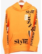 Resim Breeze Erkek Çocuk Sweatshirt Baskılı Kapüşonlu 9-14 Yaş, Hardal Sarı 