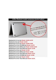 Resim 13" Apple Uyumlu MacBook Pro M2 A2686 Mavi Mermer Kılıf Koruyucu Kapak Cmptm2-133bm 