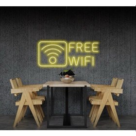 Resim Twins Led Free Wifi Yazılı Ve Şekilli Neon Tabela Günışığı Model:model:29483366 Gün Işığı 