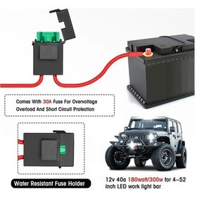 Resim Pazly Led Işık Çubuğu Kablo Demeti Kiti, 300w 2 Yol Açar K21807b-2 