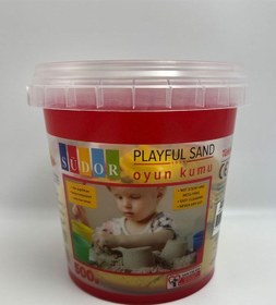 Resim Kinetik Kum Kırmızı Renk 500 Gr Sarı 