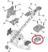 Resim Opel Astra (2022-2024) 1.5 Dizel Sol Motor Takozu / Kulağı Alt Bağlantı Mesnedi (Orijinal) 