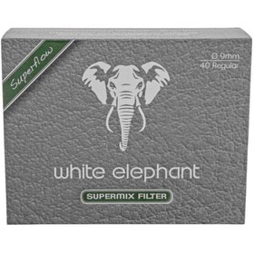 Resim White Elephant 9mm Kömür/lüle Taşı Süpermix Pipo Filtresi (40 ADET) (352455) 