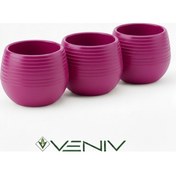 Resim 3 Adet Dekoratif Su Hazneli Saksı 3 