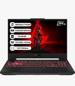 Resim Asus TUF Gaming FA507NUR-LP035 R7-7435HS 16 GB 512 GB SSD RTX4050 15.6" Dos Dizüstü Bilgisayar (Yenilenmiş) 