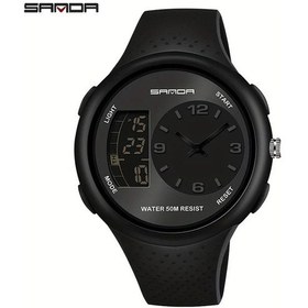 Resim Sunshine022 Sanda Led Dijital Büyük Ekran Su Geçirmez Spor Erkek Kol Saati Çift Black Diğer 