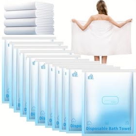 Resim Tek Kullanımlık Havlu, 6 / 10 / 20 Adet Büyük Seyahat Havlusu 140 * 70cm, Seyahat Temel İhtiyaçları Sıkıştırılmış Havlu - Taşınabilir Tek Kullanımlık Yüz Havluları Plaj Duş Yürüyüş Kamp Otel 