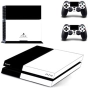 Resim Playstation 4 Fat Siyah -Beyaz Mat Sticker Kaplama Seti 