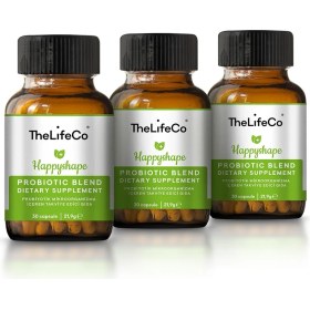 Resim TheLifeCo Happyshape Probiyotik Mikroorganizma İçeren Takviye Edici Gıda x 3 Adet 30 Kapsül 
