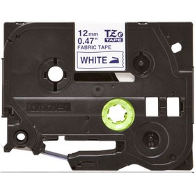 Resim Brother Tonersepeti Brother TZE-FA3 Kumaş Etiketi Beyaz üzerine Mavi Muadil Etiket Şeridi 