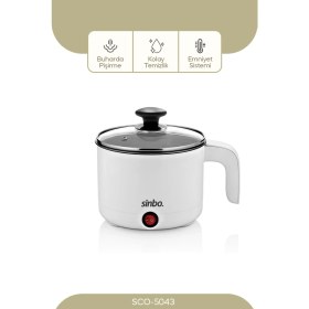 Resim Çok Fonksiyonlu Buharlı Pişirici Beyaz - Sağlıklı ve Pratik Yemek Hazırlama Aracı 