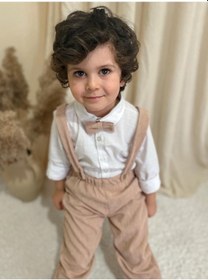 Resim Miababy Papyonlu Fitilli Üçlü Takım Bej 