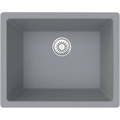 Resim Gradde Gri Tek Göz 44 x 55 CM T.Altı.Üstü.Sıfır Granıt Eviye Gr43 