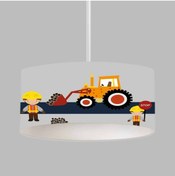 Resim CİCİ ODAM Çocuk Bebek Odası Sarkıt Avize Kepçe İnşaat Arabası 