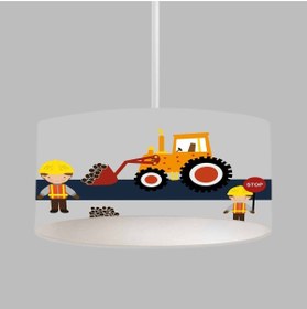 Resim CİCİ ODAM Çocuk Bebek Odası Sarkıt Avize Kepçe İnşaat Arabası 