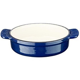 Resim Lava Edition Serisi 14 CM Yekpare Çift Kulplu Yuvarlak Döküm Demir Mavi Güveç Kabı LV GV 14 BB B 