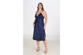 Resim Giyim 2li Lacivert Sabahlık Takımı Bigsize 6225 