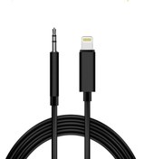 Resim Lightning To 3.5mm Aux Ses Kablosu Çevirici Dönüştürücü Kablo 1 Metre - Siyah 