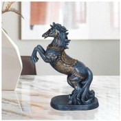 Resim Lijinxu Masa Şarap Dolabı Süs Mavi Için Modern At Heykeli 