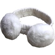 Resim Kayra Ponponlu Bandana Kız Bebek Cocu Sac Bandı 