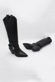 Resim ENDİCAN 277 1104-T Kadın Kovboy Çizme SIYAH CILT 