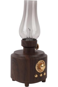 Resim LEERFEI VİNTAGE Ahşap Retro Bluetooth hoparlör, FM radyolu, şarj edilebilir kablosuz hoparlör, 