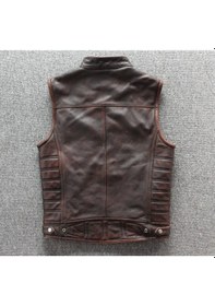 Resim Nyc Giyim Tekstil & Deri Motorcu Yelek Eskitme Hakiki Deri 