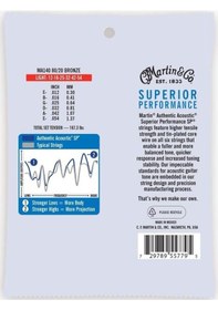 Resim Martin Ca Ma140 Sp 80/20 Bronze Akustik Gitar Teli Light 12-54 