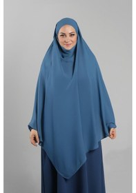 Resim Hürrem Bone Bebe Mavisi Pratik Hazır Geçmeli Tesettür Eşarp Krep Bağcıklı Çift Katlı Sufle Hijab 2314 11 Bebe Mavisi 