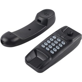 Resim Moveevo Siyah Duvar Montajlı Veya Masaüstü Kablolu Telefon - Flas, Sessiz Mod Ve Son Numara Yeniden Çağırma Fonksiyonları - Telefon Hattı İle Beslenir, Pil Gerektirmez 