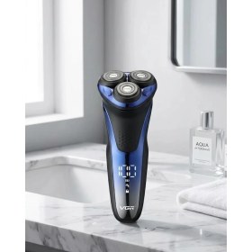 Resim Ucuz Tekno 3 Başlıklı Elektrikli Tıraş Makinesi Su Geçirmez Dijital Göstergeli 