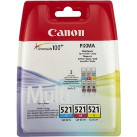 Resim Canon Clı-521cmy Renkli 3'lü Orijinal Mürekkep Kartuş Multipack 2934b010 