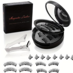 Resim Tekrar kullanılabilir manyetik sahte kirpik seti - Uygulayıcı ile doğal görünüm, hacim verici etkisi, manyetik kirpikler eyeliner olmadan, kuantum manyetik teknoloji, kolay uygulama, yapıştırıcı gerektirmez, birden fazla çift, uzunluk 6-9m 